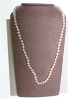 Pearl Necklace 18" L 14K Clasp NICE!