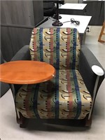 Used plush office chair with swivel work table