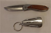 Winchester pocket knife and key chain.