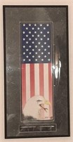 Ron Mitchell American eagle print. Glass has