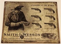 Smith and Wesson revolver sign. L 16in, H 12