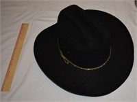 Black Cowboy Hat by western express  sz 7 3/8