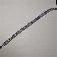 $2860 Silver Tanzanite(9.6ct) Bracelet