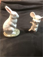 Porcelain Rabbit and Mouse
