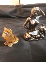 Metal Mermaid and Stone Tiger