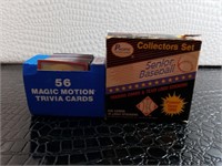 Baseball Cards and Magic Motion Trivia Cards