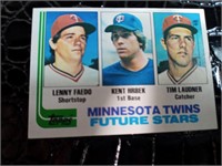 1982 Minnesota Twins Future Stars Topps Trading