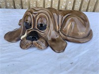 Lazy dog porcelain statue