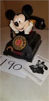 Mickey Mouse alarm clock, radio, phone