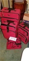 4 pc red luggage