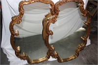 Pair of Ornate Antique Mirrors