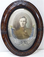 Bubble Dome Glass Framed Military Soldier Photo