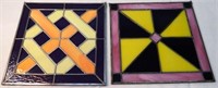 Two Stained Glass Hangings