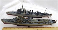 Two Military Ship Plastic Models DE51 & 139