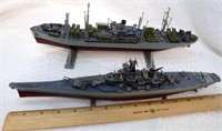 Two Military Ship Plastic Models 40 & 62
