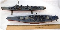 Two Military Ship Plastic Models 537 & 55