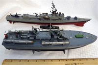 Two Military Ship Plastic Models 109 & 2
