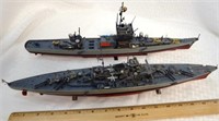 Two Military Ship Plastic Models