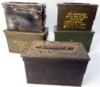 Six Metal Ammunition / Ammo Boxes