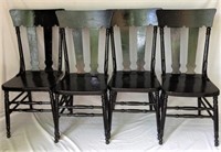 (4) ANTIQUE WOOD CHAIRS