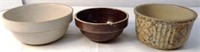Three Stoneware Bowls - Red Wing, Columbia, & More