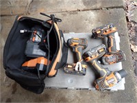 6pc Rigid cordless tool set