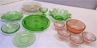 Pink, Green, & Moonstone Glassware