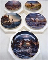 5 Bradford Exchange Terry Redlin Porcelain Plates