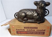 Cast Iron Griswold Lamb Cake Mold with Box