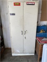 Metal 2 Door Cabinet & Contents