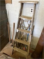 Wood Step Ladder, Long Handled Tools