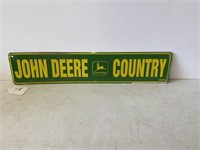 Metal "John Deere Country" Sign, 5"x 24"
