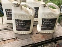 Jugs of solvent- thinner (4 jugs)