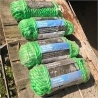 4 rolls of 1/2" by 50' polypropylene rope