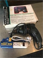 Power strip, job mate used drill  + more