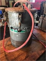 Speed air sand blast tank with hose