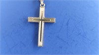 10K Vintage Gold Cross/GF Chain-magnetic clasp2