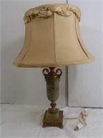 Vintage Green Onyx Lamp-21"H