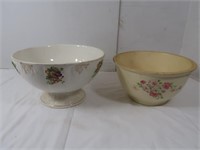2 Antique Porcelain Compote Pedestal Dish-6"H,