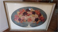 Vintage Framed and Matted Floral Boquet