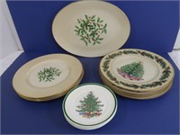 Lot of Christmas Plates-Lenox Platter/Plates,&more