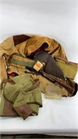 Assorted Hunting Accessories-Coat, Hand Trap, a