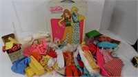 Vintage Barbies and Clothes in Carrying Case