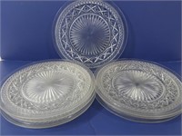 8-10" Pressed Glass Plates