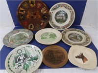 Collector Plate Lot-Handmade Bronse, Wooden