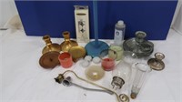 Misc Lot of Home Decor-Candle Holders Candle
