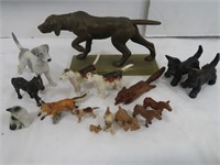 Dog Figurine Lot-Iron, Porcelain and More