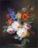 N. Lowe, Still Life with Flowers