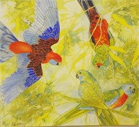 Prue Andrews (1956- ) 'Birds of the Bush'