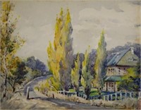 Laura Booth (1885-1979), Home in Country Lane